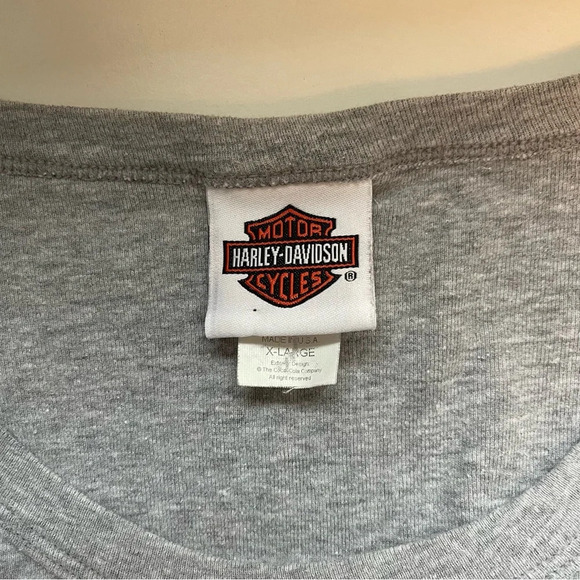 Harley Davidson Graphic Tee Smoky Mountains TN Icon Light Gray Xlarge Women’s - Picture 9 of 11